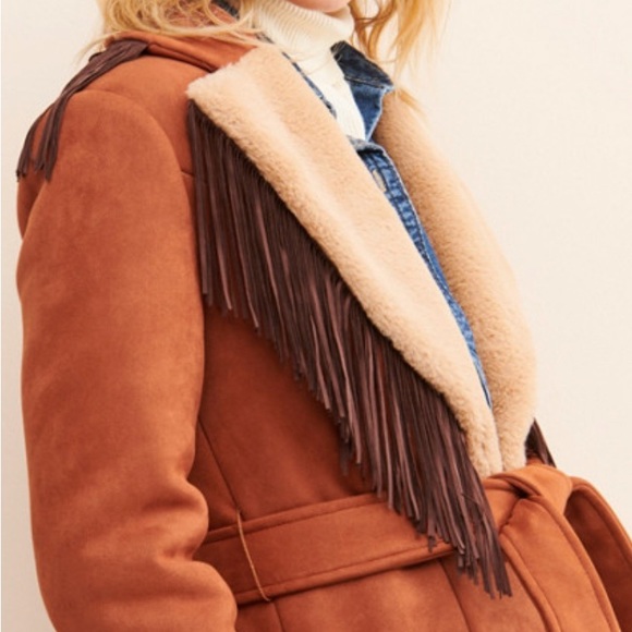 Hutch Jackets & Coats Daisy Fringe Coat Faux Suede Poshmark